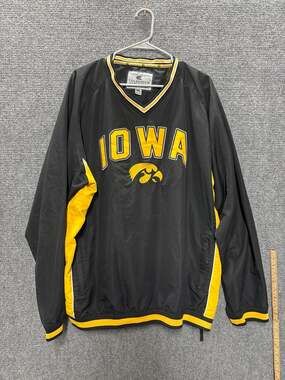Colosseum Athletics Iowa Hawkeyes V-Neck Pullover Windbreaker Jacket 3XL